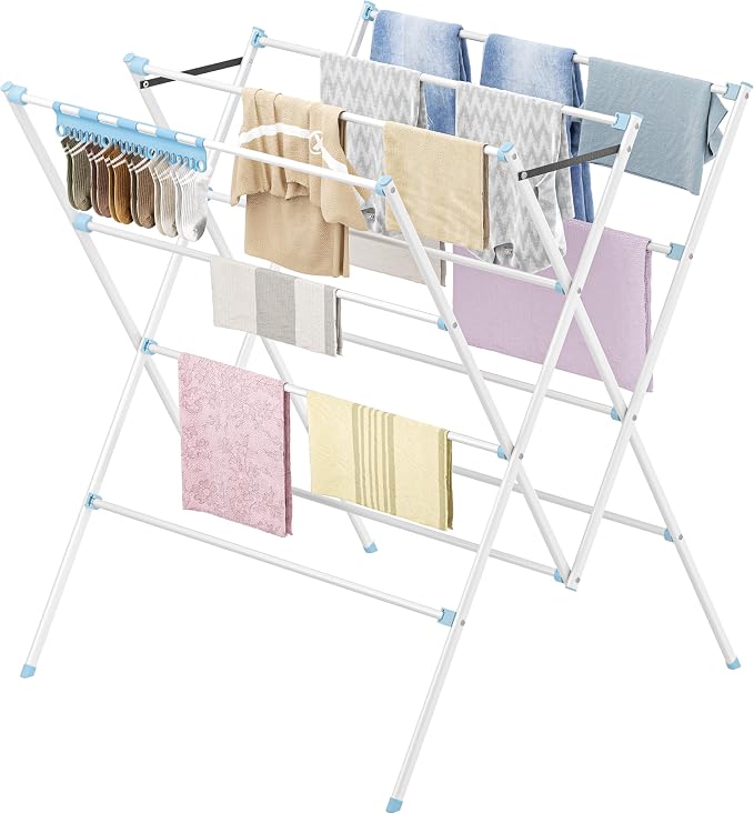 Drying Rack Clothing, 12 Drying Poles by DecorateYourHome