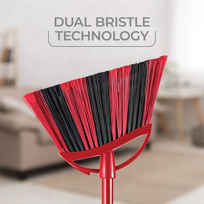 O-Cedar One Sweep Broom & Step-On Dustpan Set | Patented Wave Bristles Remove - Image 3
