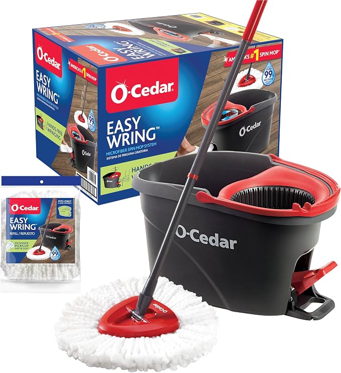 O-Cedar Easywring Microfiber Spin Mop & Bucket Floor Cleaning System by Unknown