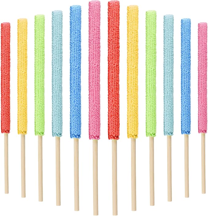 Honeydak 12 Pcs Microfiber Detail Duster Sticks Mini Crevice Cleaning Tools | by Honeydak
