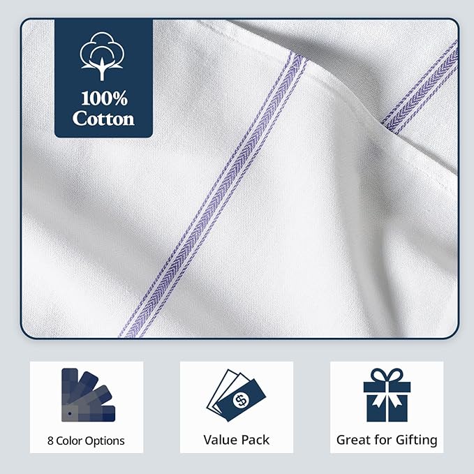 LANE LINEN Kitchen Towels Bulk 100% Cotton Commercial 24 Pack - Image 6