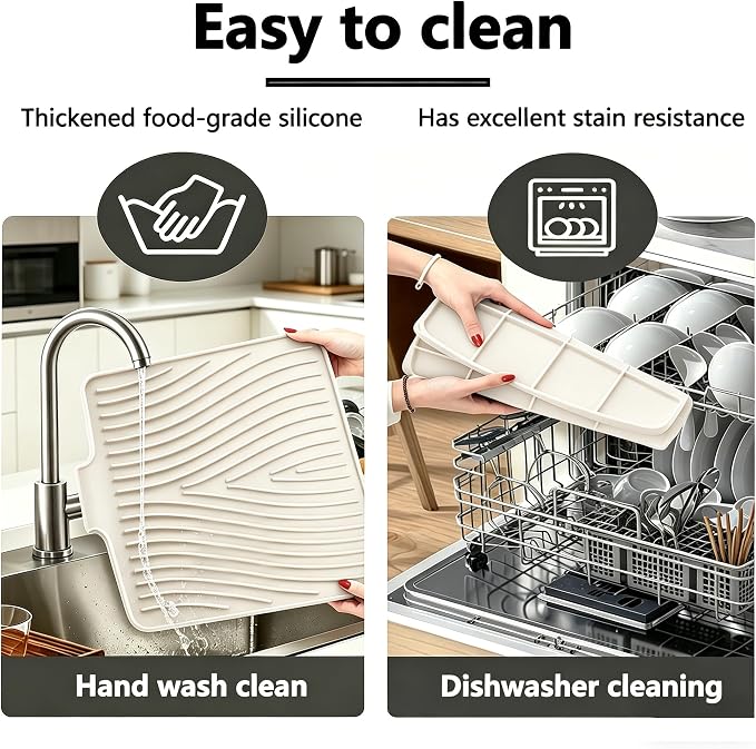 Silicone Dish Drying Mat, 15.7"*13"Dish Drying Pad, Kitchen Accessories - Image 7