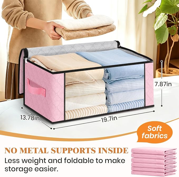 35L Closet Organizers, Foldable Under Bed Storage Containers | Storage Bags - Image 2