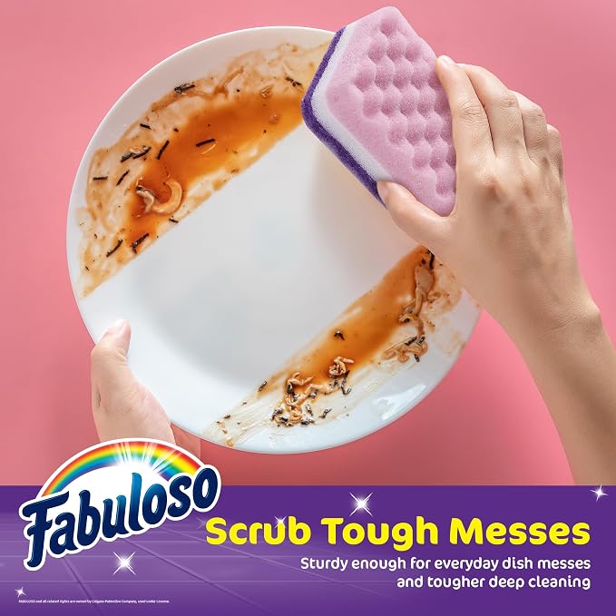 Fabuloso Scratch-Free Kitchen Dish Sponges, safe on nonstick cookware - Image 3