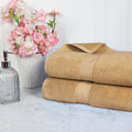 SUPERIOR Egyptian Cotton Pile Heavyweight Bath Sheet, 2 Piece Set, Toast | by SUPERIOR