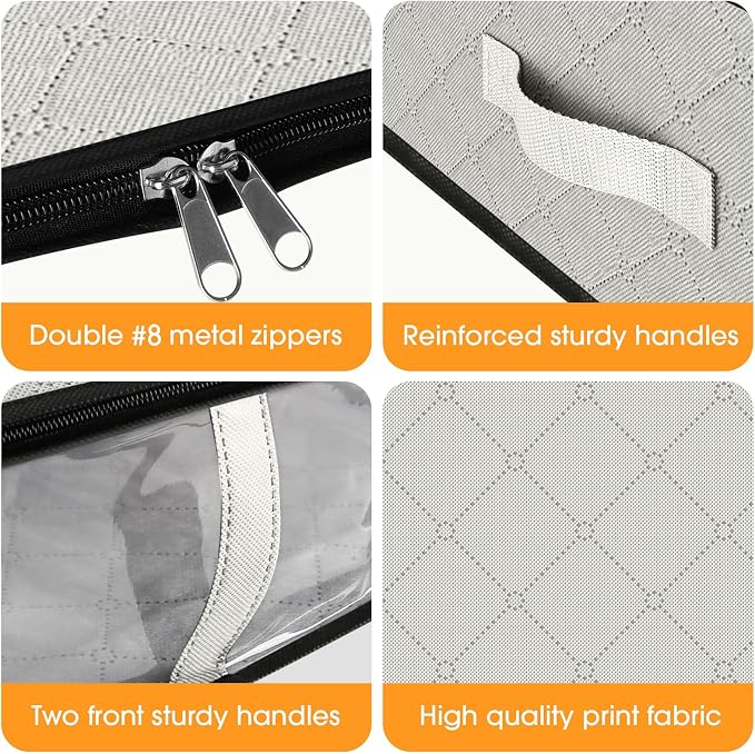 StorageRight Under Bed Storage Bags, 3 Pack, Comforters, Blankets and Seasonal - Image 3