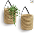 Goodpick 2 Pack Jute Wall Hanging Storage Baskets, Over Door Organizer by Goodpick