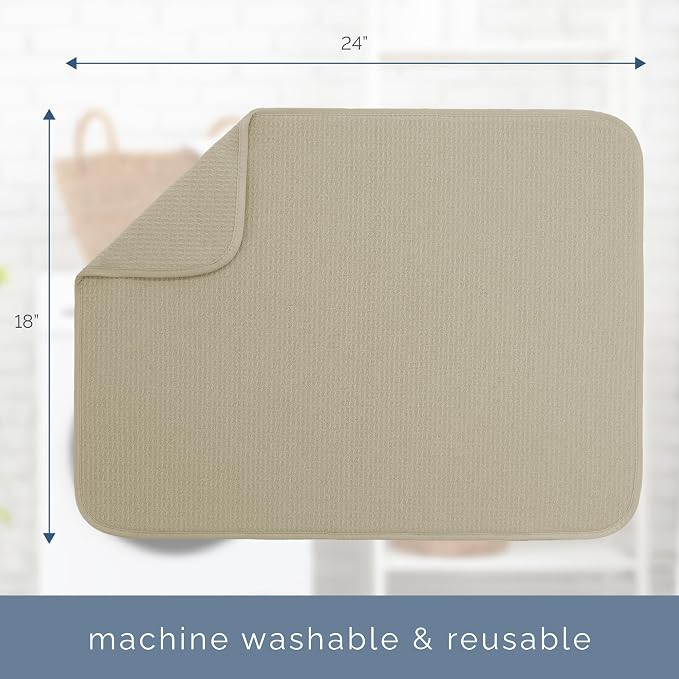 S&T INC. Dish Drying Mat, Extra Large Kitchen Counter Mat - Image 6