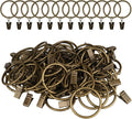Curtain Rings with Clips, 44 Pack Metal Drapery Rings with Clips Hooks Hangers by Unknown