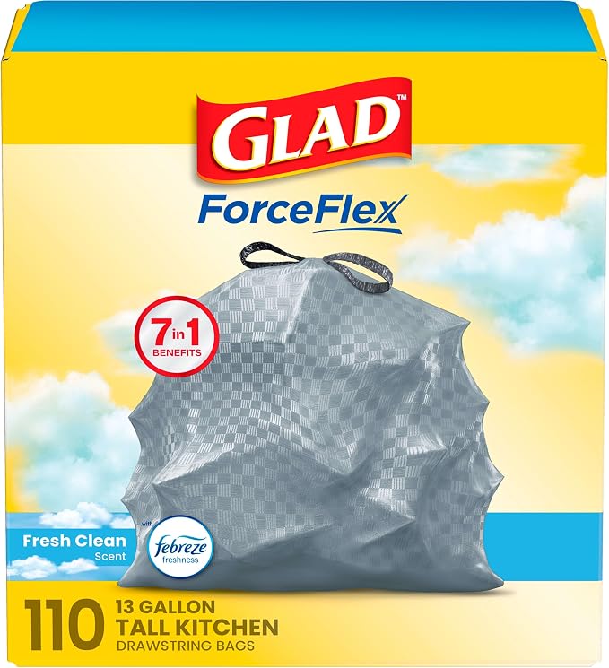 Glad Tall Kitchen Drawstring Trash Bags by GladTrashFoodStorage