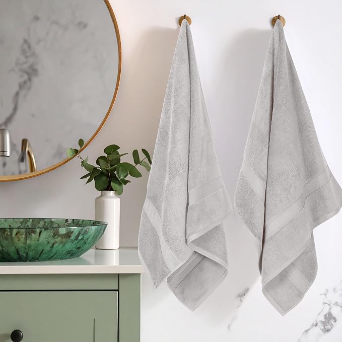 Superior Solid Egyptian Cotton Bath Towel Set, 2-Pieces | Quick Dry, Soft - Image 2