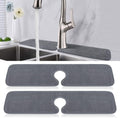 PoYang 2 Pack Faucet Mat for Kitchen Sink Splash Guard, Long 24x5.1 Inch | by PoYang