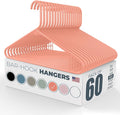 Plastic Hangers 50 Pack – Made in the USA – 6lb Capacity Standard Clothes by NeatiesHangers