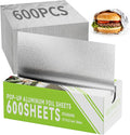 600 Count Pre-Cut Aluminum Foil Sheets, Disposable Foil Sheets by SZZJKJ