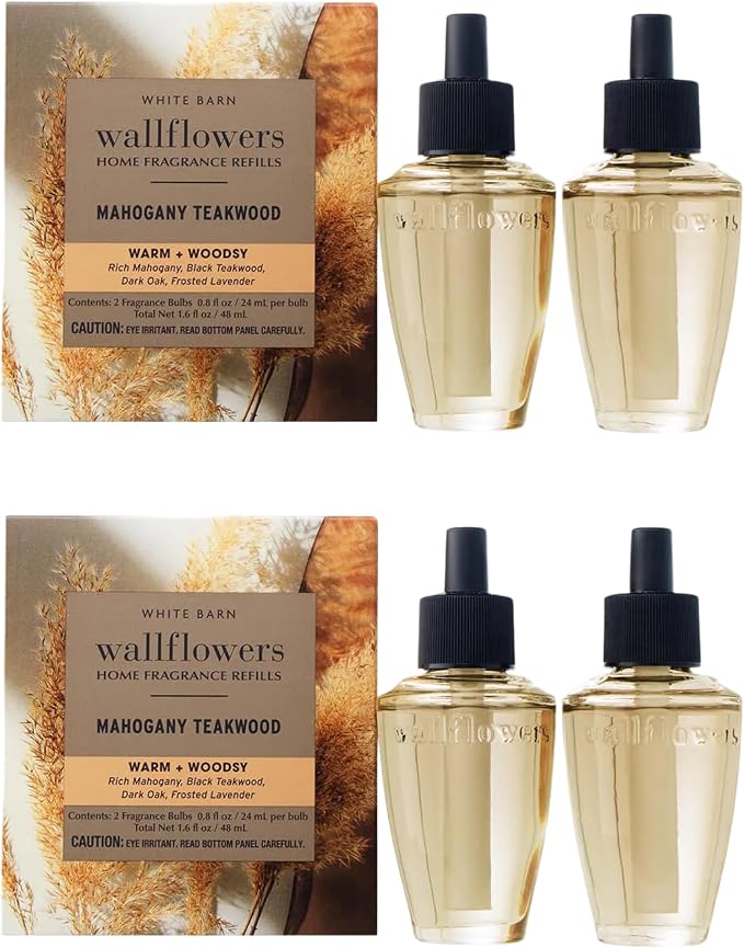 Bath & Body Works Wallflowers Refills, Mahogany Teakwood Scent, Plug-in Air by BathBodyWorks