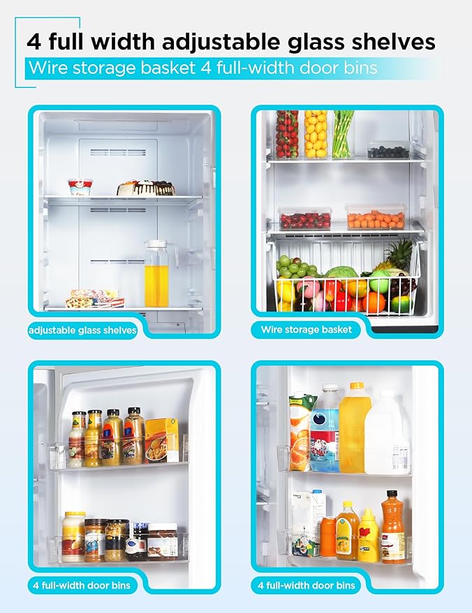 BLACK+DECKER 17 Cu. Ft. Convertible Freezer Refrigerator, Upright Freezer with Glass Shelves, ENERGY STAR rated, Frost Free, BUC1700XW, White