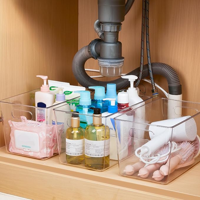 YIHONG 10 Pack Clear Storage Bins, Pantry Organizer Bins - Image 7