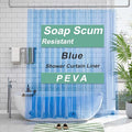 AmazerBath Shower Curtain Liner, 72x72 Transparent Blue Shower Liner, by AmazerBath