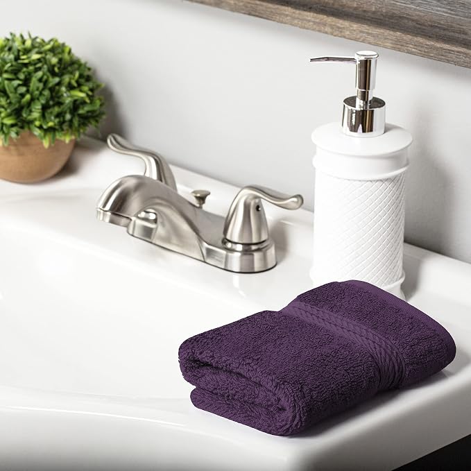 SUPERIOR Egyptian Cotton Ultra Plush & Absorbent, 10 Piece Set, Plum | Quick Dry - Image 5