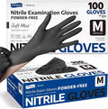 Supmedic Soft Max Disposable Nitrile Exam Gloves, Powder-Free Black 100 Ct by Supmedic