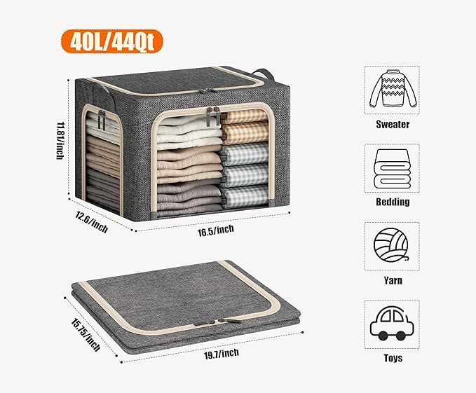 3 Openings Clothes Storage Bins - Image 6