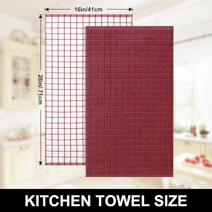 Homaxy Large Premium Cotton Kitchen Towels 16"x 28", 6 Pack - Image 5