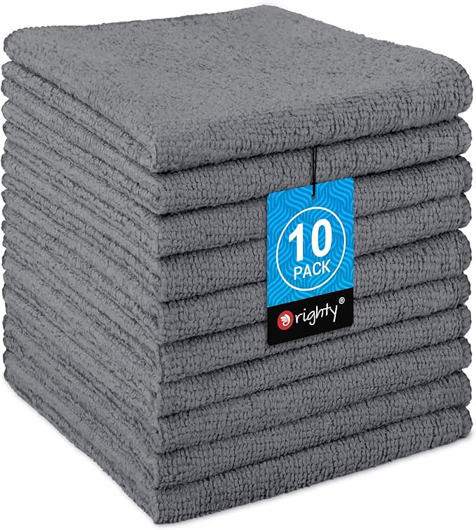 Orighty Wash Cloths, Face Towels 12x12 Inch 10 Pack by AllRightinOrighty