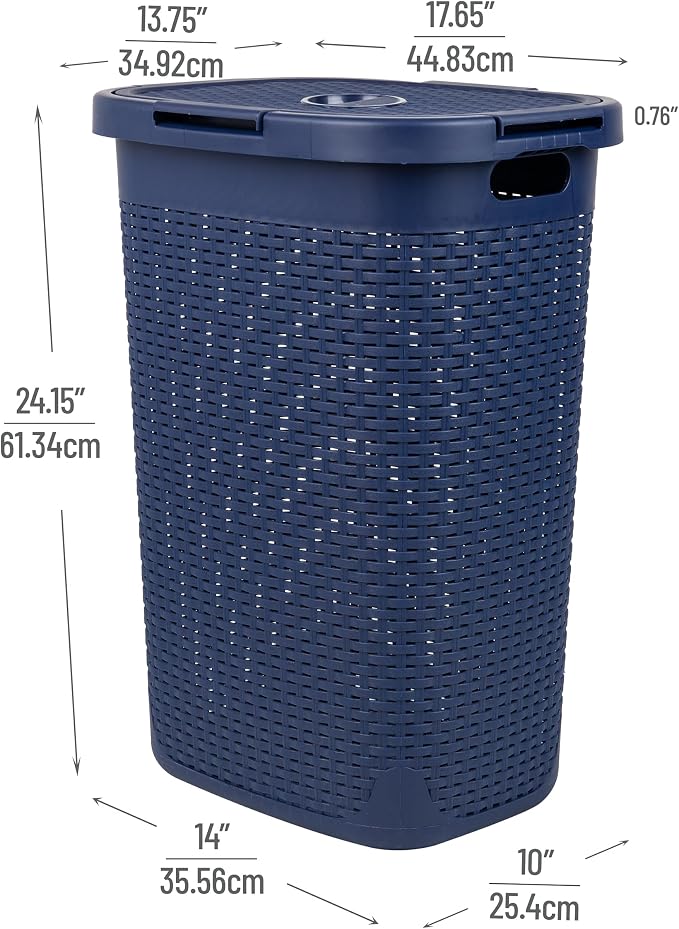 Mind Reader Slim Laundry Hamper - Image 3