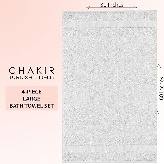 Chakir Turkish Linens 100% Cotton 2-Pack Bath Towels 30x60, Oeko-Tex Certified - Image 5