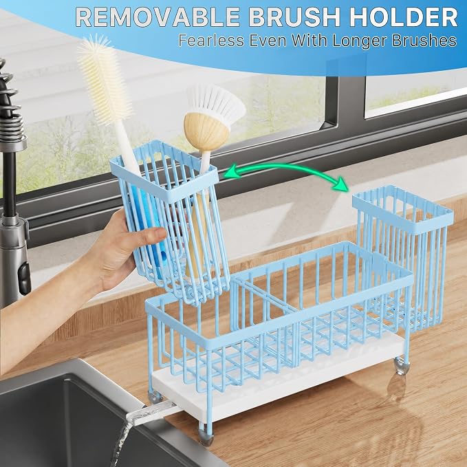 Cisily Sponge Holder for Kitchen Sink, Sink Caddy Organizer - Image 4