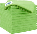 HOMEXCEL Green Microfiber Cleaning Cloth 12 Pack, 12.5 x 12.5 inch Microfiber by HOMEXCEL
