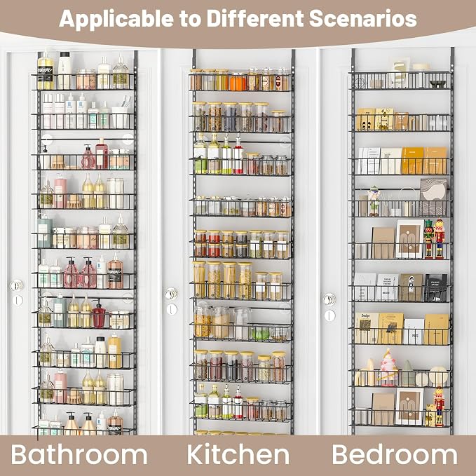 ElegantArray 10-Tier Pantry Door Organizer, Deep Gray - Image 6