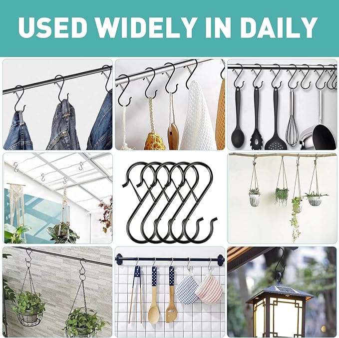 20 Pcs S Hooks for Hanging Heavy Duty, Metal S Hook - Image 6