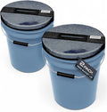 GALVANOX Mesh Lid for 5 Gallon Bucket, Compatible with Loadout Buckets - Boat Trash Can Cover for Fishing and Boating