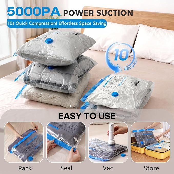 15 Pack Vacuum Storage Bags for Travel - Image 3