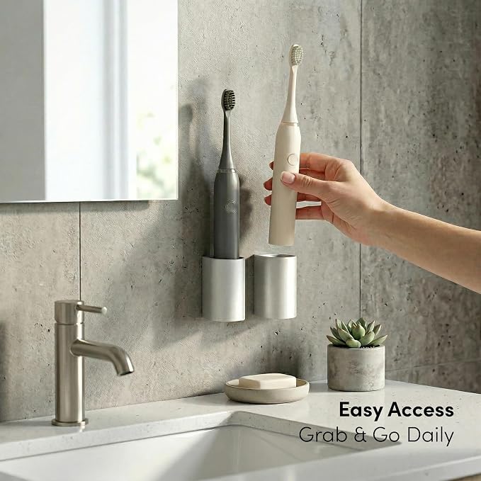 Aluminum Electric Toothbrush Holder – Wall Mount - Image 7