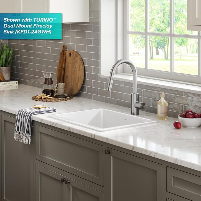 KRAUS Chrome 15 in Single Handle Pull Down Kitchen Faucet KPF-2620CH | - Image 12