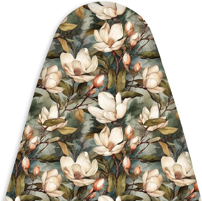 Vintage Green White Magnolia Floral 15"x54" Ironing Board Cover - Image 7