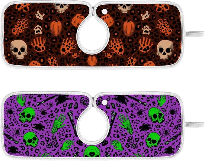 Halloween Leopard Skull Hands Sink Mat - Image 2