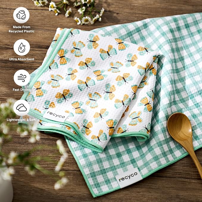 RECYCO Waffle Kitchen Towel Set of 2 - Image 3