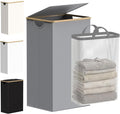 efluky Laundry Basket with Lid and Removable Bag, 100L Tall Laundry Hamper with by efluky