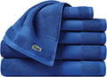 Lacoste Heritage Supima Cotton 6-Piece Towel Set, Surf Blue | Highly Absorbent by Unknown