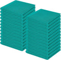 Homaxy 100% Cotton Waffle Weave Kitchen Dish Cloths 24-Pack, Teal | 12 x 12 by Homaxy