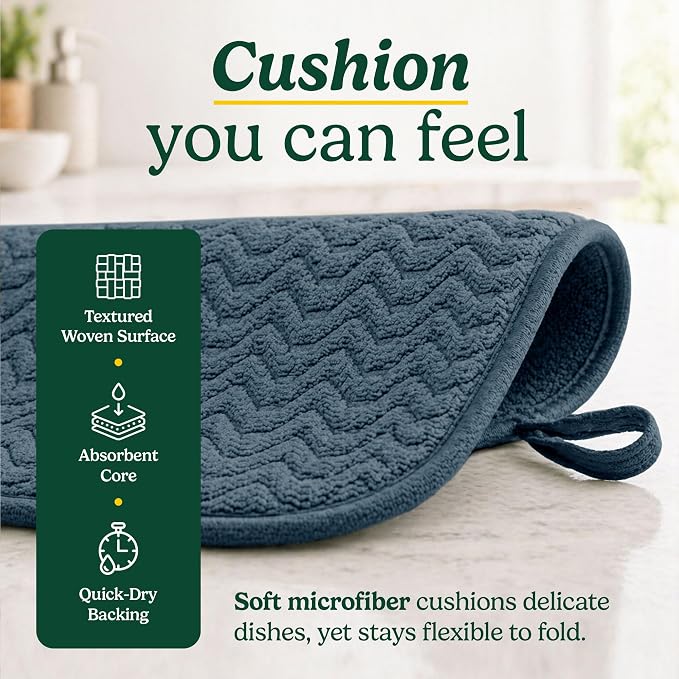Cuisinart Dish Drying Mat for Kitchen Counter, quick-dry microfiber, machine - Image 4