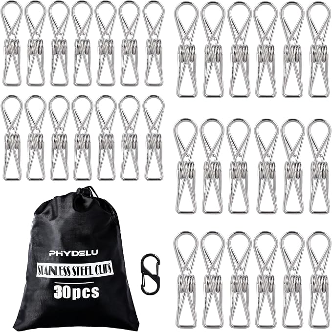 30 PCS Clothes Pins Heavy Duty Outdoor Metal Clothespins Laundry pins Clips | by %E2%97%8FYourmostsincerefriend