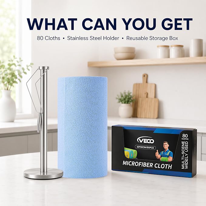 Veco Microfiber Cleaning Cloth Roll - Image 3