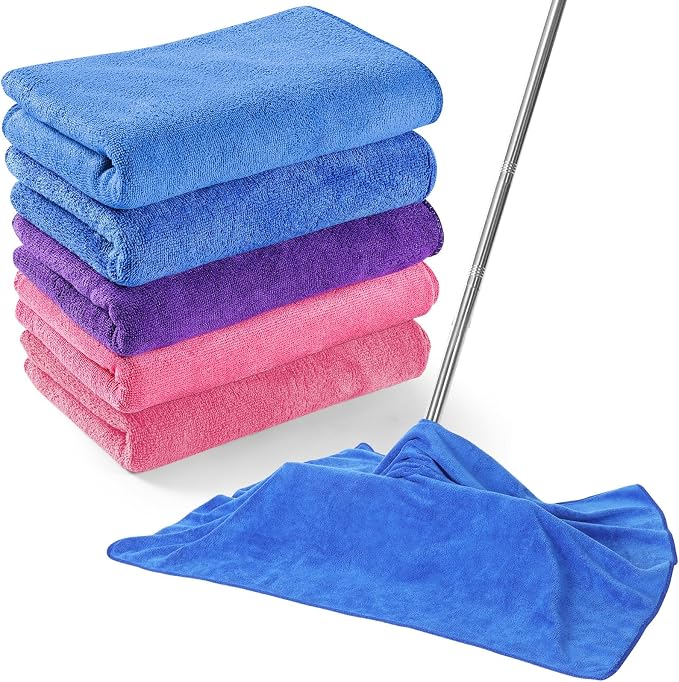 SmoothNovelty 5 Pcs Extra Large Microfiber Cloth 30" x 20" Large Floor by SmoothNovelty