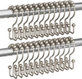 Titanker Shower Curtain Hooks Rings, Rust Resistant Metal Double Glide Shower by Titanker
