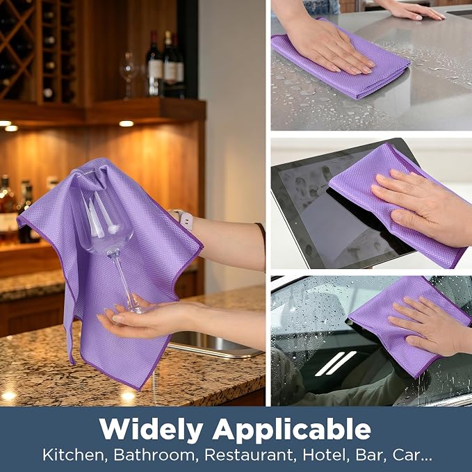 SINLAND Microfiber Glass Polishing Cleaning Cloths - Image 7
