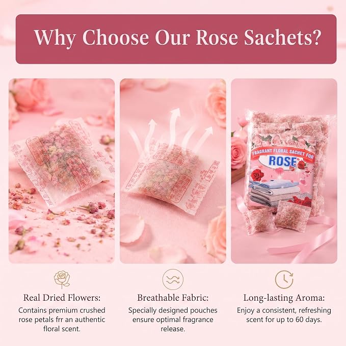 RAINFLOW 100 Pcs Sachets for Drawers & Closets - Image 5